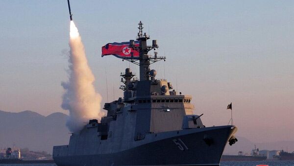کوریای شمالی موشک‌های کروز استراتژیک را از یک کشتی جنگی آزمایش کرد - اسپوتنیک افغانستان  