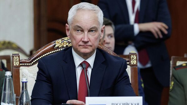 Russian Defense Minister Andrei Belousov at a meeting of defense ministers of the Shanghai Cooperation Organization member countries in Bishkek - اسپوتنیک افغانستان  