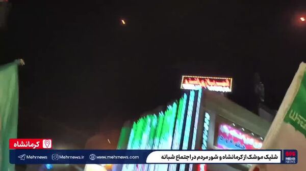 اولین تصاویر از شلیک موشک های ایران به سمت اسراییل - اسپوتنیک افغانستان  