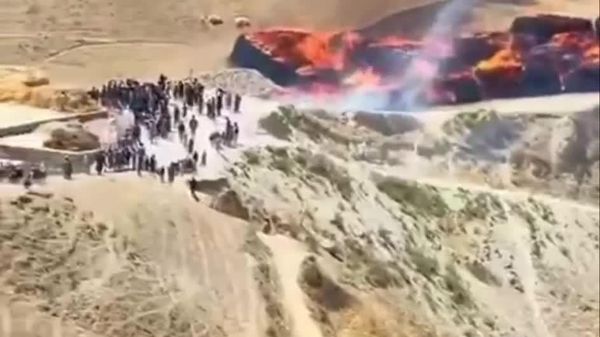 آتش سوزی در بدخشان؛ ده ها خرمن گندم دچار حریق شدند - اسپوتنیک افغانستان  