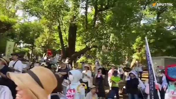 تجمع ضد دولتی علیه نظامی شدن جاپان در مرکز توکیو - اسپوتنیک افغانستان  