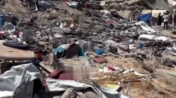 تصاویری از پیامدهای حملات هوایی شبانه اسرائیل به غرب نوار غزه - اسپوتنیک افغانستان  