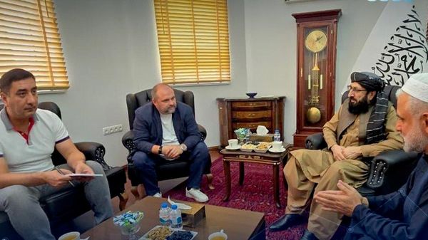 دیدار کاردار امارت اسلامی با نماینده ای راهآهن روسیه در عشقآباد - اسپوتنیک افغانستان  
