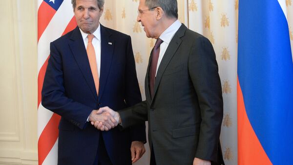 Государственный секретарь США Джон Керри и министр иностранных дел РФ Сергей Лавров на встрече в Москве - اسپوتنیک افغانستان  