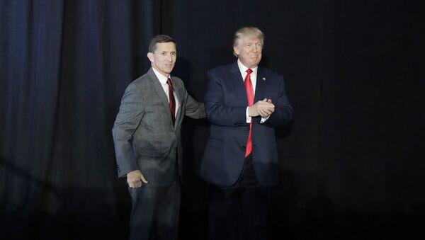 Retired Gen. Michael Flynn and  Donald Trump (File) - اسپوتنیک افغانستان  