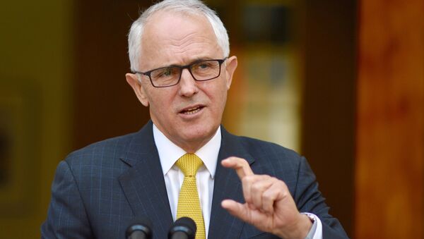 Australian Prime Minister Malcolm Turnbull reacts as he answers questions during a media conference in Parliament House, Canberra, Australia, November 22, 2016 - اسپوتنیک افغانستان  
