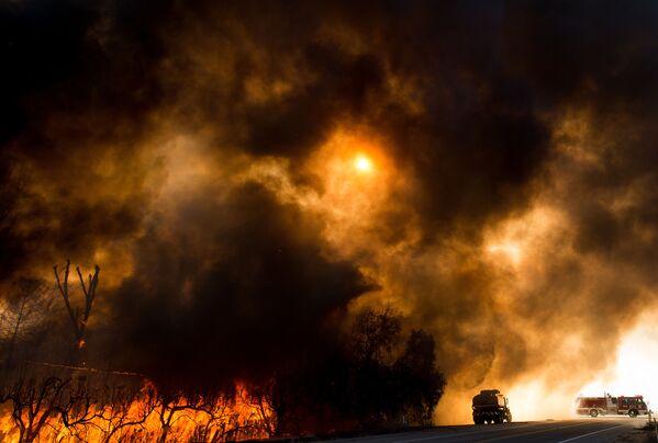 آتش سوزی شدید در کالیفرنیا، ایالات متحده امریکا - اسپوتنیک افغانستان  