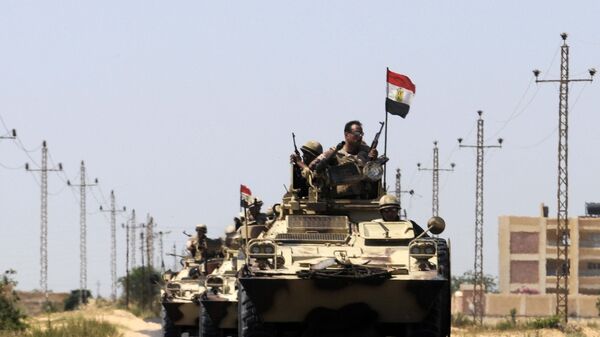 Египетские солдаты на границе Египта и Сектора Газа - اسپوتنیک افغانستان  