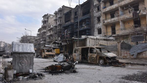 Разрушенные здания в освобожденном Алеппо - اسپوتنیک افغانستان  
