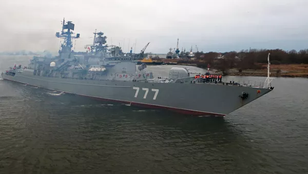 Сторожевой корабль Ярослав Мудрый в военной гавани Балтийска после выполнения задач дальнего океанского плавания - اسپوتنیک افغانستان  