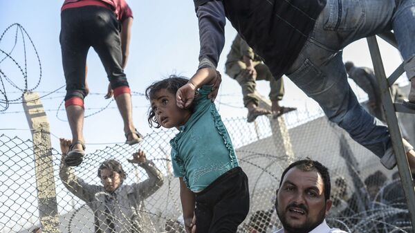 پناهجویان سوری در مرز ترکیه - سوریه - اسپوتنیک افغانستان  