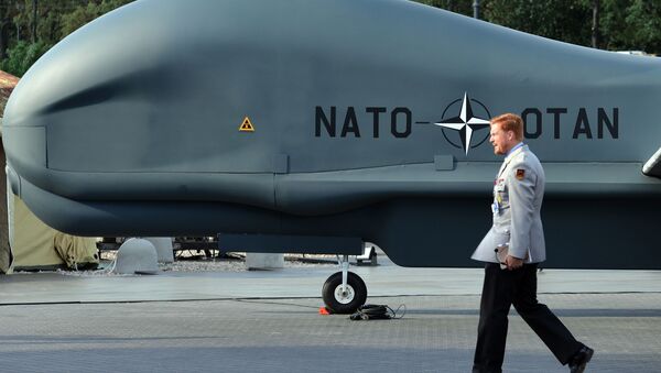 Беспилотный летательный аппарат НАТО Global Hawk Block 40 в Варшаве - اسپوتنیک افغانستان  