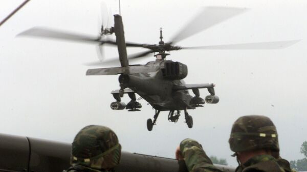 Вертолет AH-64A Apache в Албании - اسپوتنیک افغانستان  