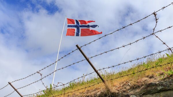 Флаг Норвегии за колючей проволокой - اسپوتنیک افغانستان  