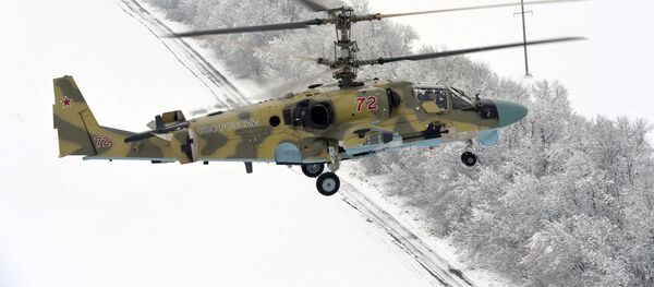 Тестовые полеты вертолета Ка-52 Аллигатор Тестовые полеты вертолета Ка-52 Аллигатор - اسپوتنیک افغانستان