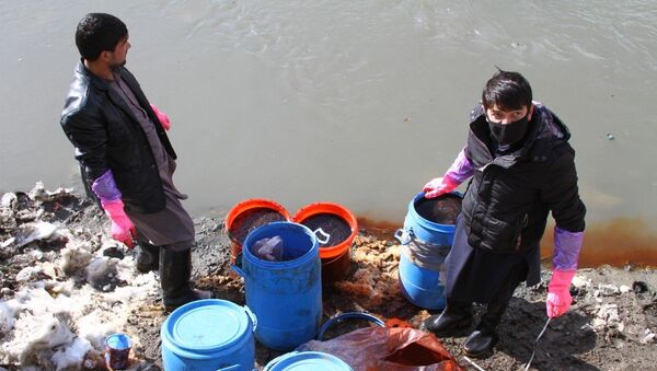 رنگ آب دریای کابل خون‌آلود شد - اسپوتنیک افغانستان  