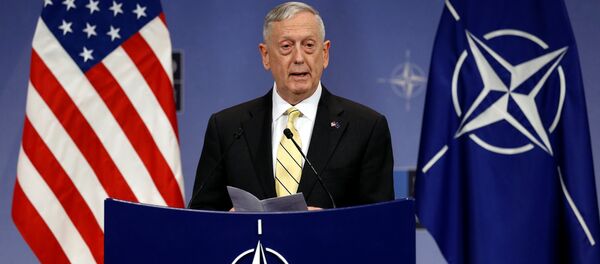 U.S. Defense Secretary Jim Mattis addresses a news conference during a NATO defence ministers meeting at the Alliance headquarters in Brussels, Belgium, February 16, 2017. U.S. Defense Secretary Jim Mattis addresses a news conference during a NATO defence ministers meeting at the Alliance headquarters in Brussels, Belgium, February 16, 2017. - اسپوتنیک افغانستان