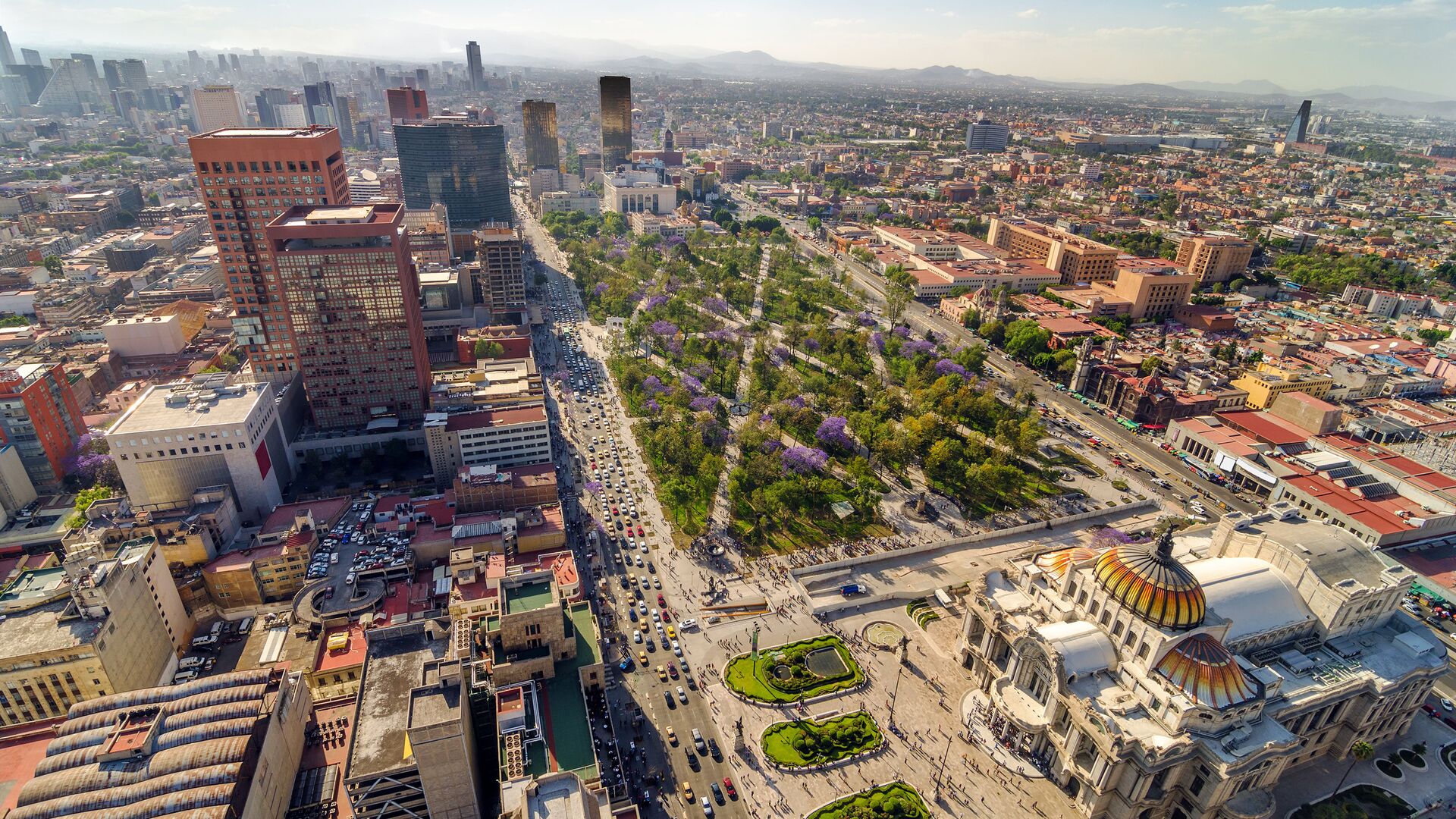 Вид на центр города Мехико, Мексика - اسپوتنیک افغانستان  , 1920, 02.10.2023