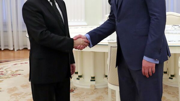 Президент РФ Владимир Путин и председатель правительства Сербии Александр Вучич - اسپوتنیک افغانستان  