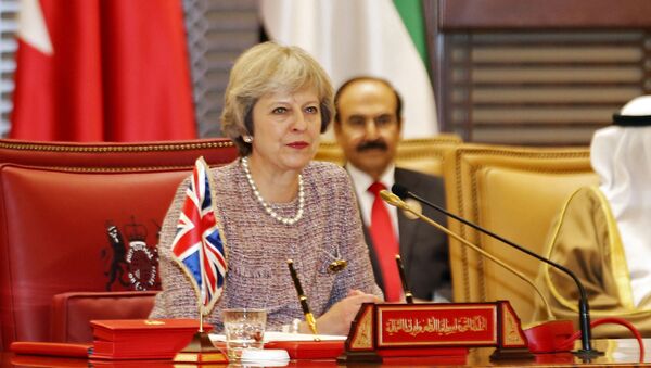 Премьер-министр Великобритании Тереза Мэй на саммите Совета сотрудничества арабских государств Персидского залива в Бахрейне - اسپوتنیک افغانستان  