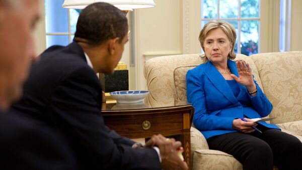 Президент США Барак Обама и госсекретарь США Хиллари Клинтон. Архивное фото - اسپوتنیک افغانستان  