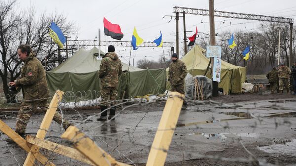 Uczestnicy blokady Donbasu, obwód doniecki - اسپوتنیک افغانستان  