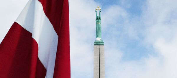 Латвийский флаг в Риге Латвийский флаг в Риге - اسپوتنیک افغانستان