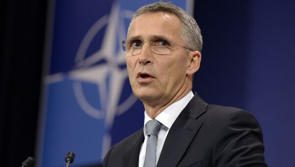NATO Secretary-General Jens Stoltenberg delivers a press conference after a NATO defence ministers' meeting at the NATO headquarters in Brussels on October 27, 2016 - اسپوتنیک افغانستان  