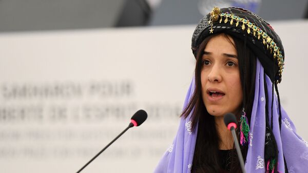 Иракская девушка Надиа Мурад, пережившая сексуальное рабство у террористов ДАИШ - اسپوتنیک افغانستان  