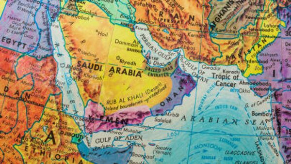 Карта Ближнего востока и стран Персидского залива - اسپوتنیک افغانستان  