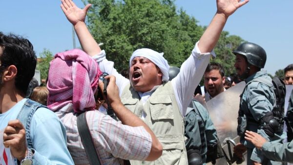 افزایش تعداد خیمه‌های معترضان در کابل - اسپوتنیک افغانستان  