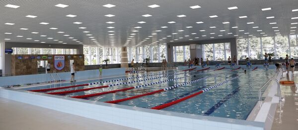 A swimming pool at Artek international children's camp in Crimea. A swimming pool at Artek international children's camp in Crimea. - اسپوتنیک افغانستان