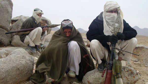 Taliban fighters pose with weapons - اسپوتنیک افغانستان  