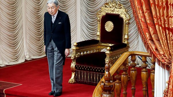 Император Японии Акихито во время парламентской сессии в Токио - اسپوتنیک افغانستان  