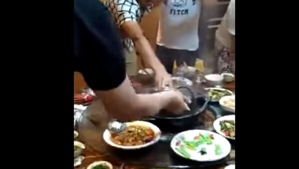 Live eels served in hot pot restaurant - اسپوتنیک افغانستان  