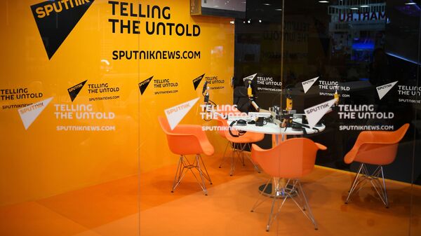 Студия радио Sputnik в Экспофоруме накануне открытия Санкт-Петербургского международного экономического форума 2017 - اسپوتنیک افغانستان  