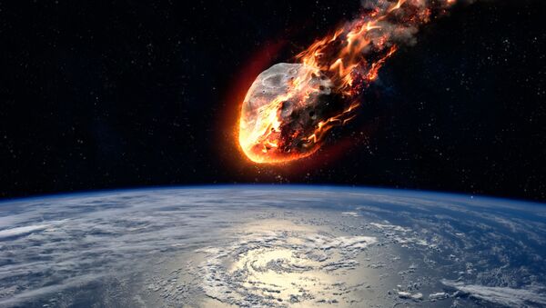 Meteor glowing as it enters the Earth's atmosphere. Elements of this image furnished by NASA. - اسپوتنیک افغانستان  