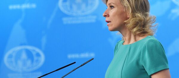 Официальный представитель министерства иностранных дел России Мария Захарова во время брифинга в Москве Официальный представитель министерства иностранных дел России Мария Захарова во время брифинга в Москве - اسپوتنیک افغانستان