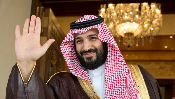 (File) Saudi Deputy Crown Prince Mohammed bin Salman waves as he meets with Philippine President Rodrigo Duterte in Riyadh, Saudi Arabia, April 11, 2017 - اسپوتنیک افغانستان  