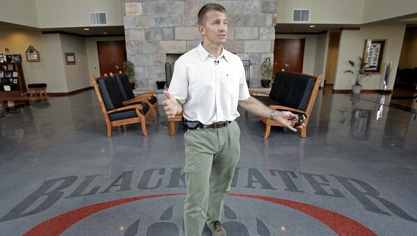 In a July, 21, 2008 file photo, founder and CEO of Blackwater Worldwide Erik Prince is seen at Blackwater's offices in Moyock, N.C. Holland, Mich. native Erik Prince will be talking about his west Michigan roots at a Tulip Time Festival luncheon on Wednesday May 5, 2010 - اسپوتنیک افغانستان  