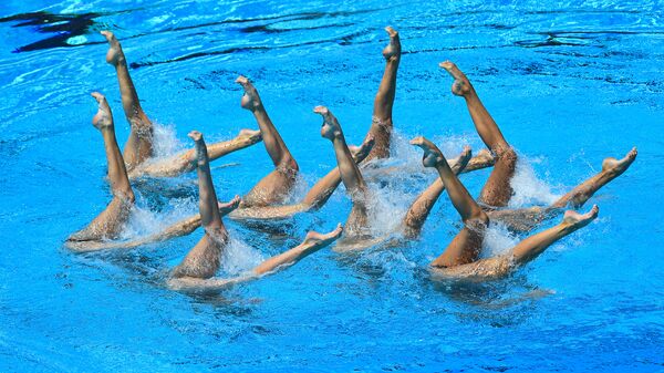 ورزشکاران تیم روسیه در رقابت های  شنا در مسابقات جهانی - اسپوتنیک افغانستان  