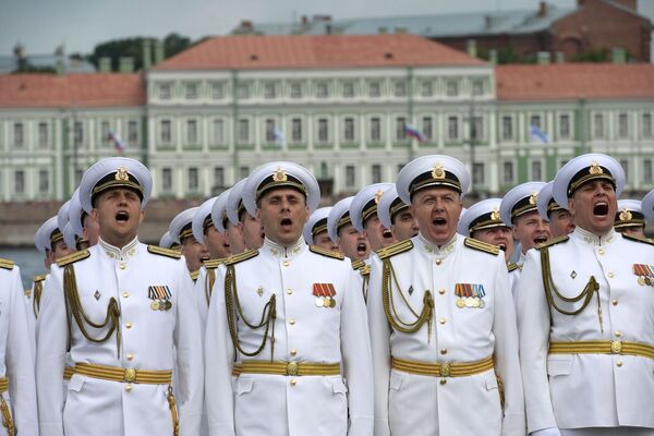 زور جشن  نیروی بحری روسیه در سن پترزبورگ - اسپوتنیک افغانستان  