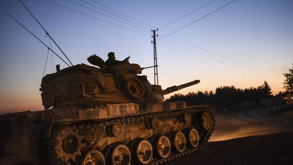 Танк турецкой армии на границе Турции и Сирии - اسپوتنیک افغانستان  