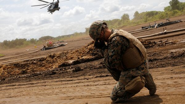 عسکر بحری ایالات متحده در یک تمرین نظامی با جاپان در هوکایدو - اسپوتنیک افغانستان  