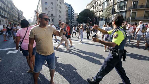 پولیس در محل حادثه – بارسلونا، اسپانیا - اسپوتنیک افغانستان  