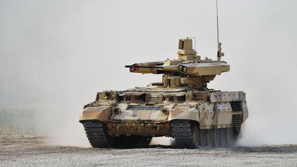 ماشین جنگی «ترمیناتور» پشتیبان تانک ها در سوریه آزمایش شد - اسپوتنیک افغانستان  