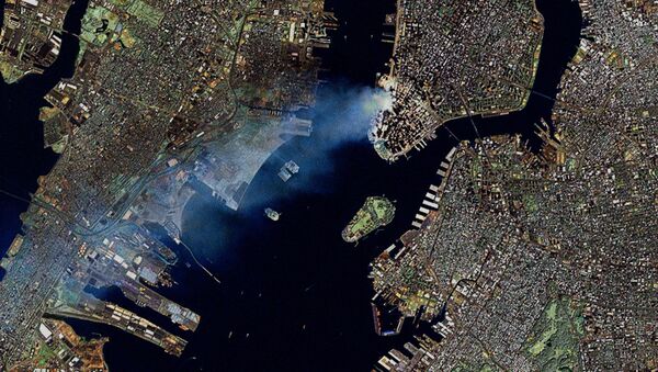 Дым над Манхеттеном после теракта 11 сентября 2011 года - اسپوتنیک افغانستان  