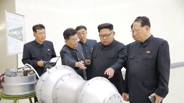 Лидер КНДР Ким Чен Ын во время инспекции ядерных разработок в Пхеньяне - اسپوتنیک افغانستان  