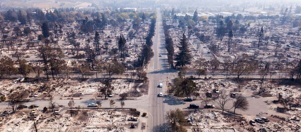Вид города Санта-Роза после сильного пожара, США - اسپوتنیک افغانستان  