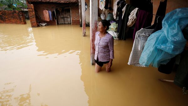زن در نزدیکی خانه اش در هانوی، ویتنام - اسپوتنیک افغانستان  